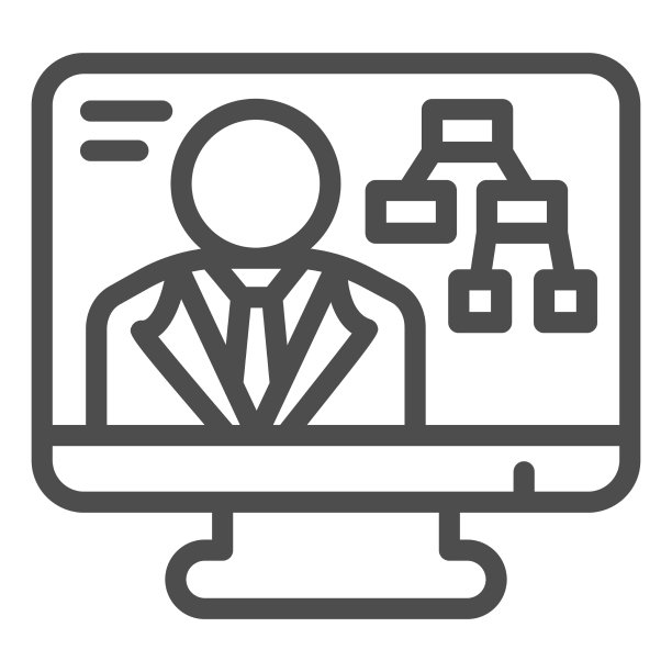 在线会议与教师线上图标在线图片下载