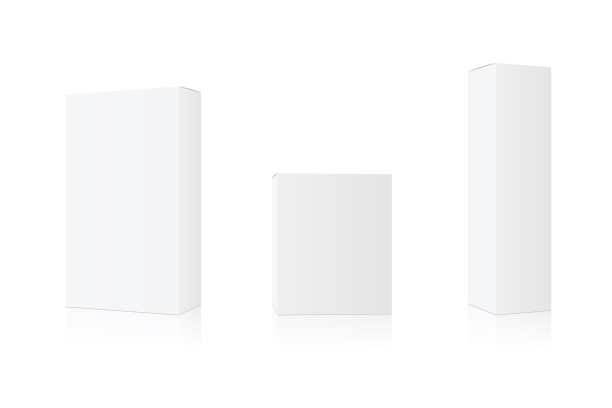 设置白色盒子模型化妆品产品包装图片下载