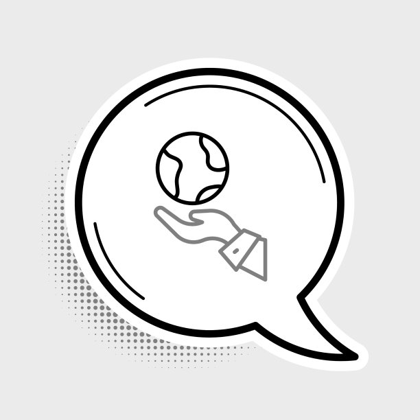 线人类手握地球仪图标孤立图片下载