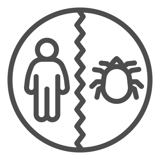 人与蚤分线，图标害虫防治图片下载