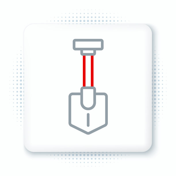 线铲图标孤立在白色背景图片下载