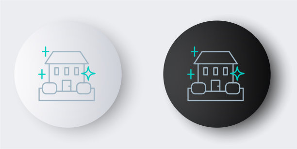 线家居清洁服务概念图标孤立图片下载