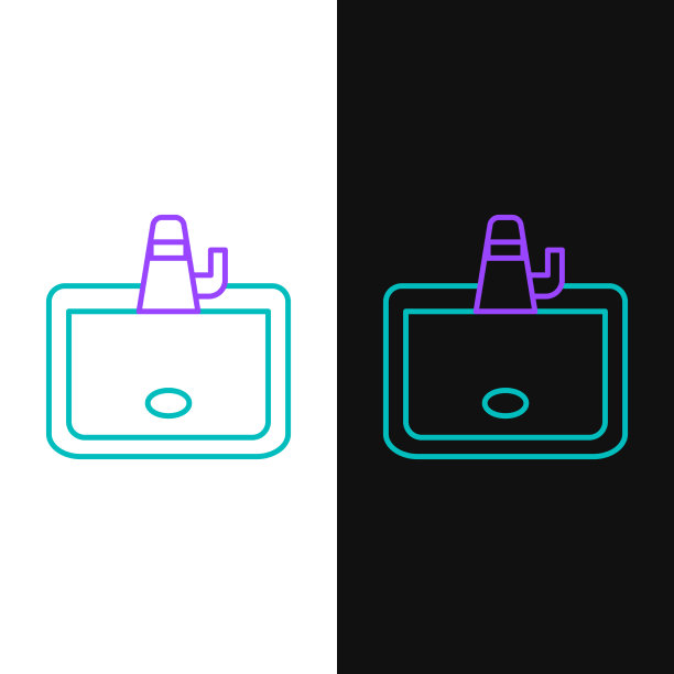 线面盆水龙头图标隔离图片下载