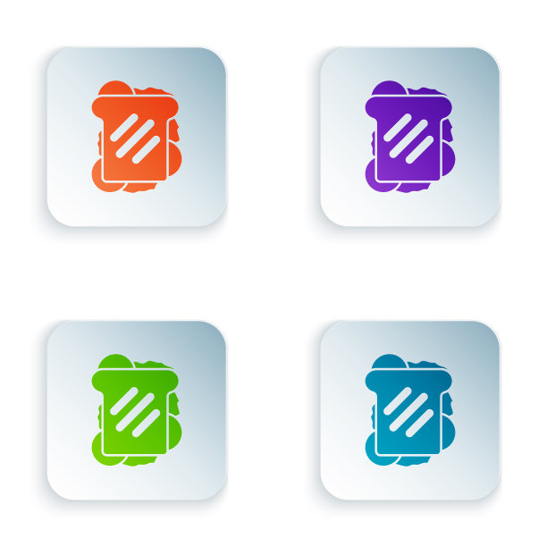 颜色三明治图标孤立在白色背景图片下载