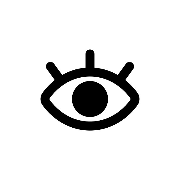 眼睛图标孤立单眼标志图片下载