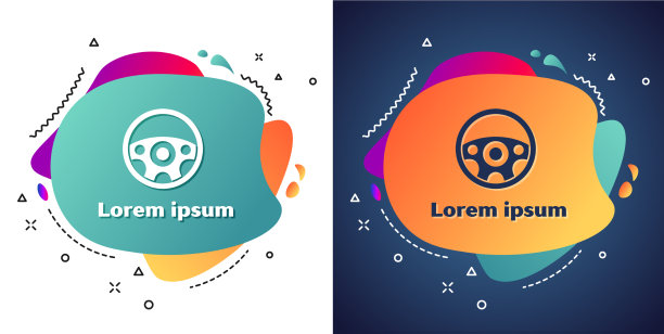 白色方向盘图标隔离在白色和图片下载