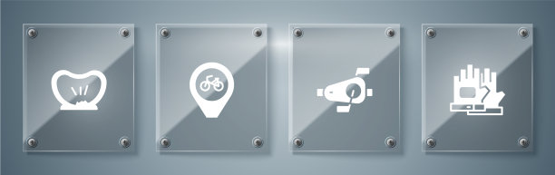 将手套和自行车踏板固定在自行车的位置图片下载