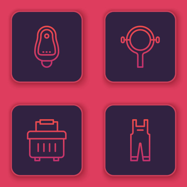 设排便便池或尿盒过滤线图片下载