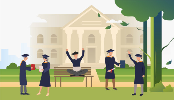 学生们拿着毕业证书庆祝毕业图片下载