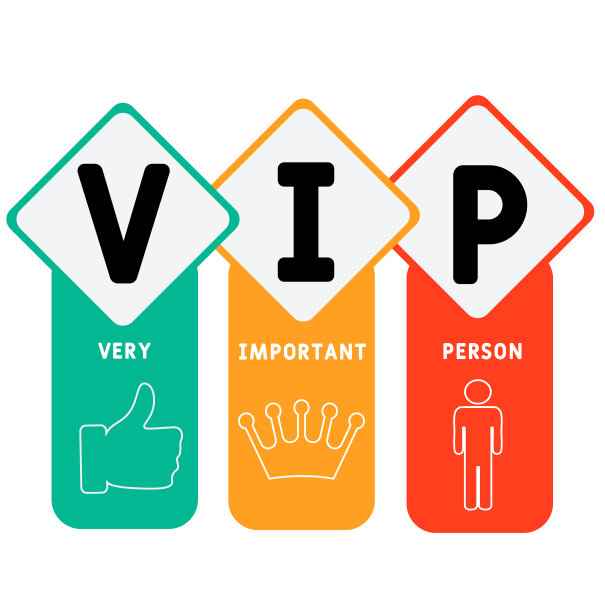 VIP -非常重要的人的缩写。经营理念的背景。图片下载