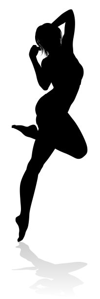 跳舞的女人轮廓图片下载
