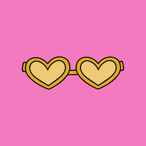 手绘时尚的太阳眼镜矢量剪贴画图片下载