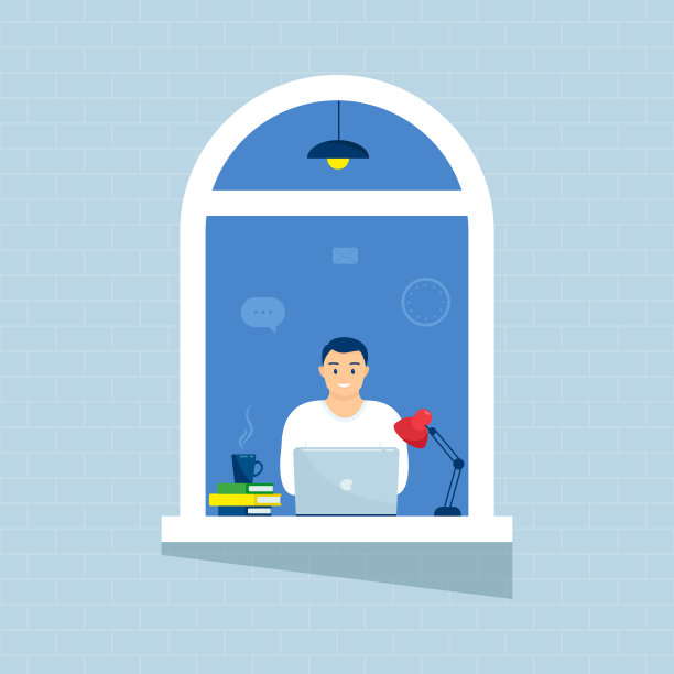 一个人在一个窗户房子看着一个房间或ap图片下载