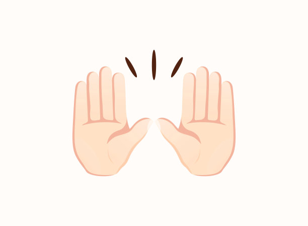 提高手的图标。手势表情符号矢量插图。图片下载