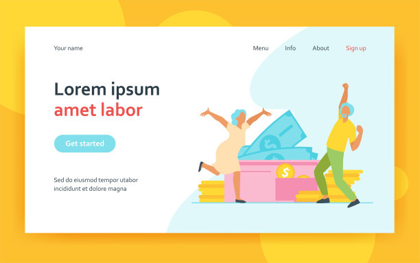 老夫妇获利和庆祝图片下载