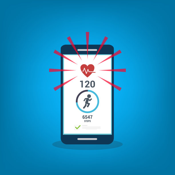 手机屏幕上的健身跟踪应用程序图片下载