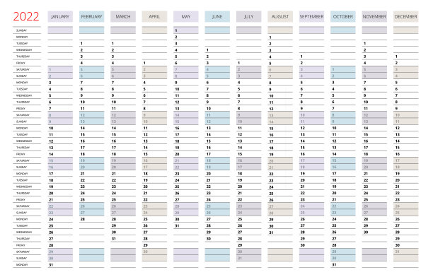 2022年的日历计划。2022年的日历模板。文具设计打印模板与地方的照片，您的标志和文本。公司和商业垂直日历。图片下载