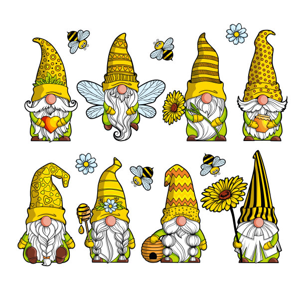 一组地精蜜蜂图片下载