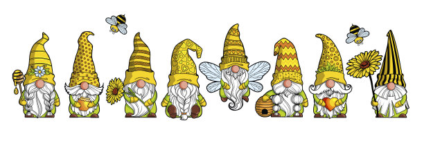 一组地精蜜蜂图片下载