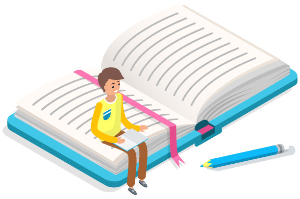 一个人坐在打开的笔记本上，带着练习本图片下载