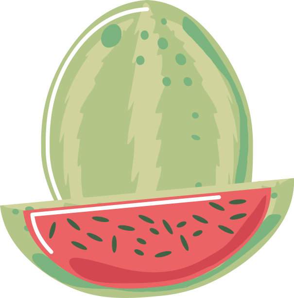 西瓜新鲜水果图标孤立风格图片下载