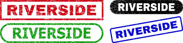 河滨矩形邮票与grunged纹理图片下载