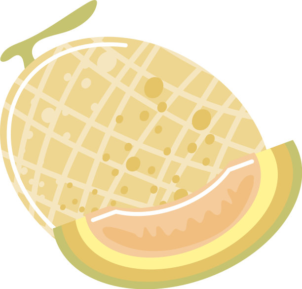 甜瓜鲜果icon孤立style图片下载