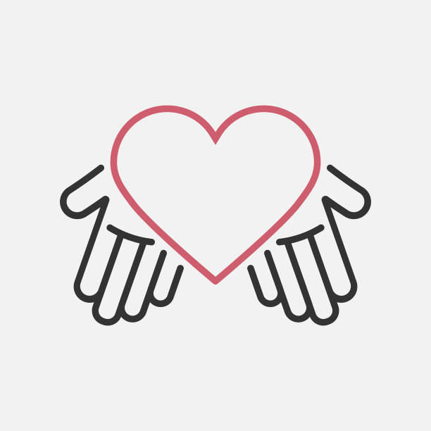 手与心的图标图片下载