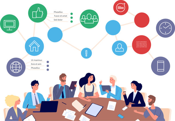 人们讨论商业计划图片下载