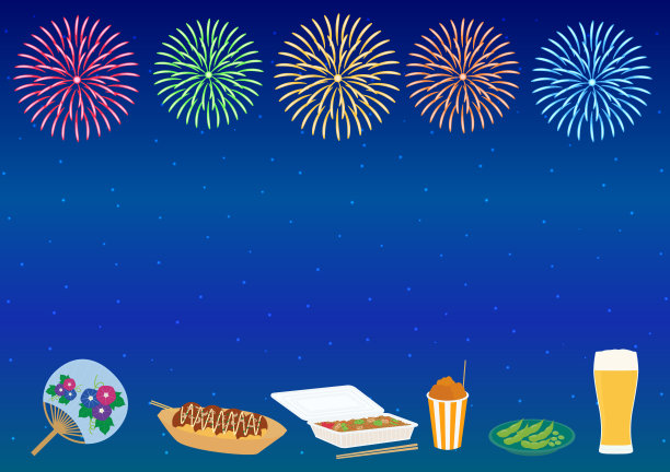 烟花展示材料插图图片下载