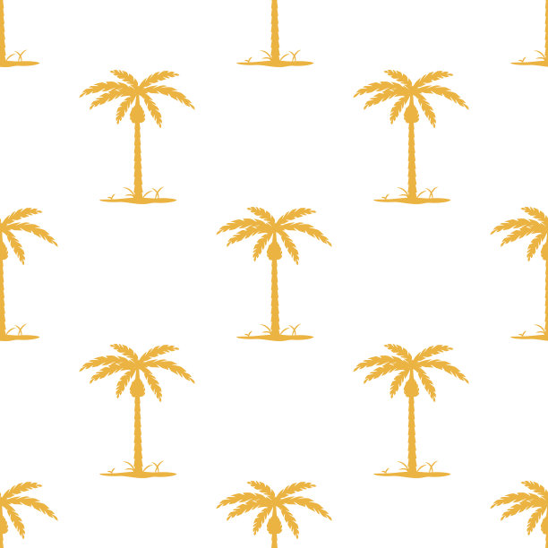 无缝模式与热带棕榈树图片下载