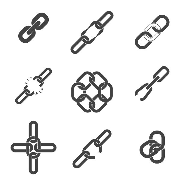 链条或链接图标集图片下载