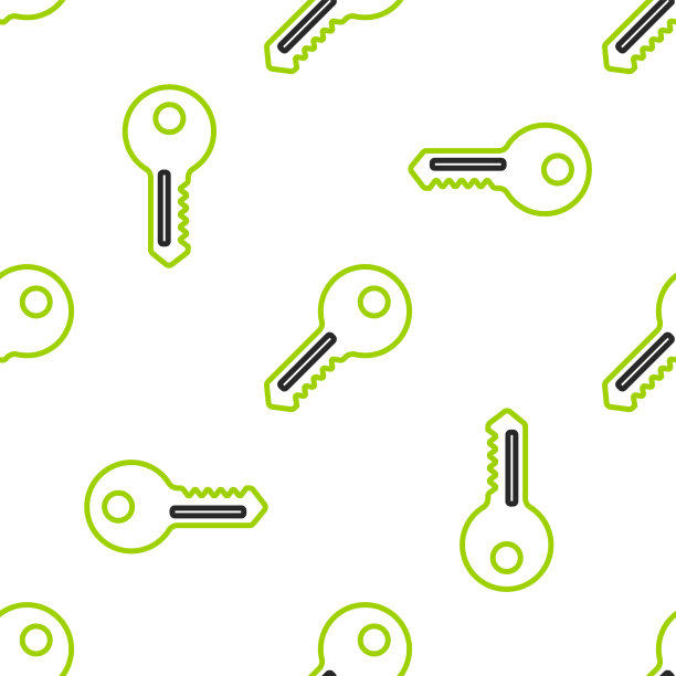 线键图标隔离无缝模式上的白色图片下载