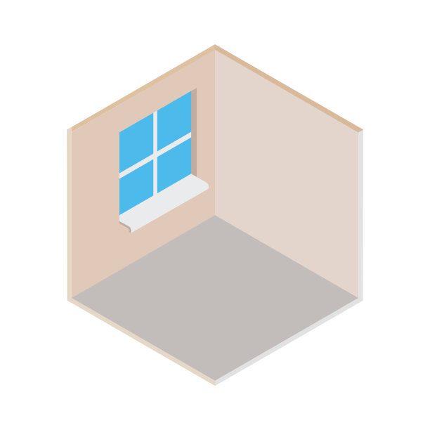 等距空房间图标3d建筑区域图片下载