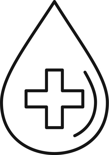医疗血滴图标轮廓样式图片下载