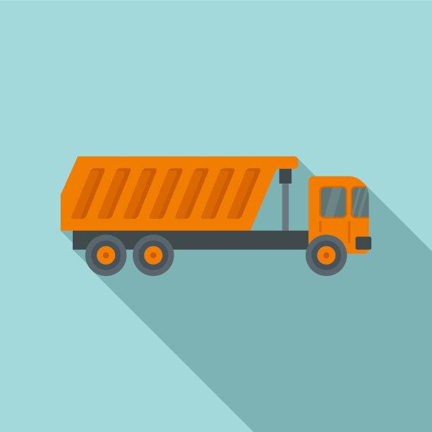 倾卸建筑图标平坦风格图片下载