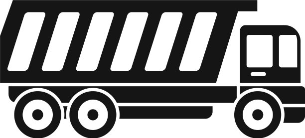 翻斗车图标简单的风格图片下载