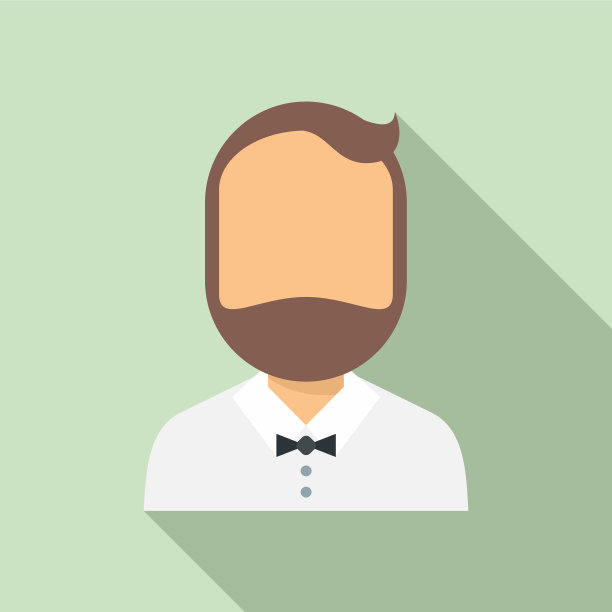 酒保图标平面风格图片下载