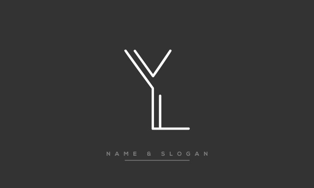 LY或YL字母抽象图标标识向量图片下载