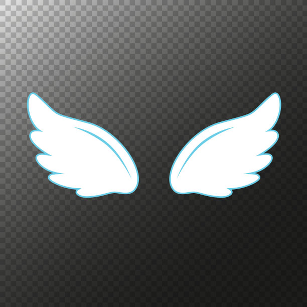 多种翅膀卡通插图，天使翅膀，天使翅膀，羽毛翅膀，天使，善良。矢量插图和图标。图片下载