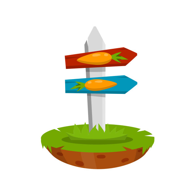 庆祝复活节。套和胡萝卜。儿童游戏元素。卡通平面插图。寻找物体的盘子。指针指向路由的符号。基督教的节日图片下载