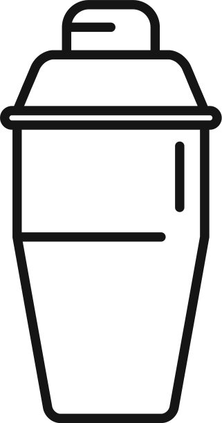 调酒师混合器轮廓图标图片下载