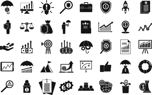 危机管理图标设置简单的风格图片下载