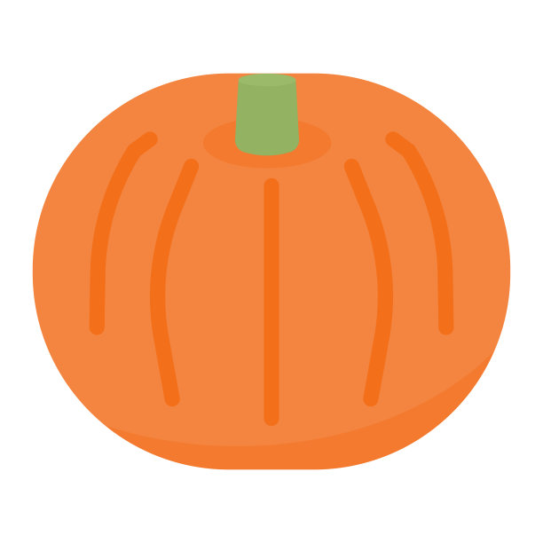 简单的南瓜插图，平面设计图片下载