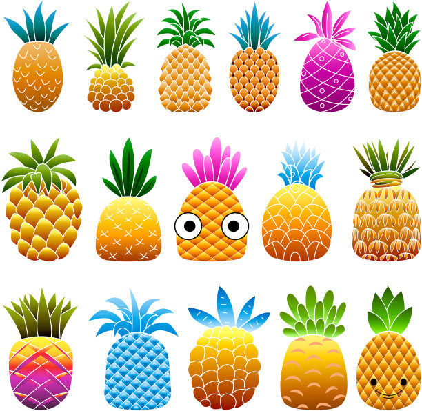 菠萝图标设置卡通风格图片下载