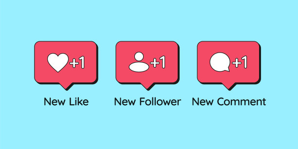 社交媒体上有像跟随者这样的图标图片下载