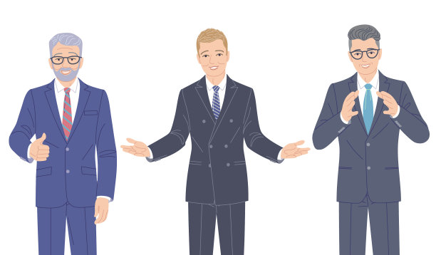 穿着正装的友好的商务人士图片下载