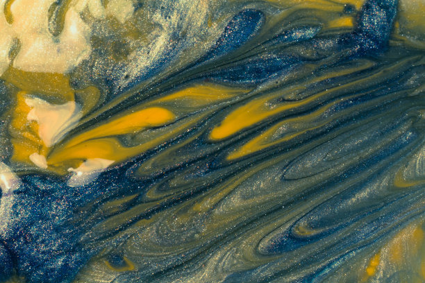 指甲油底色为黄色，绿色，蓝色，亮片图片下载