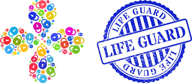 救生员把封条和锁涂成了五颜六色图片下载