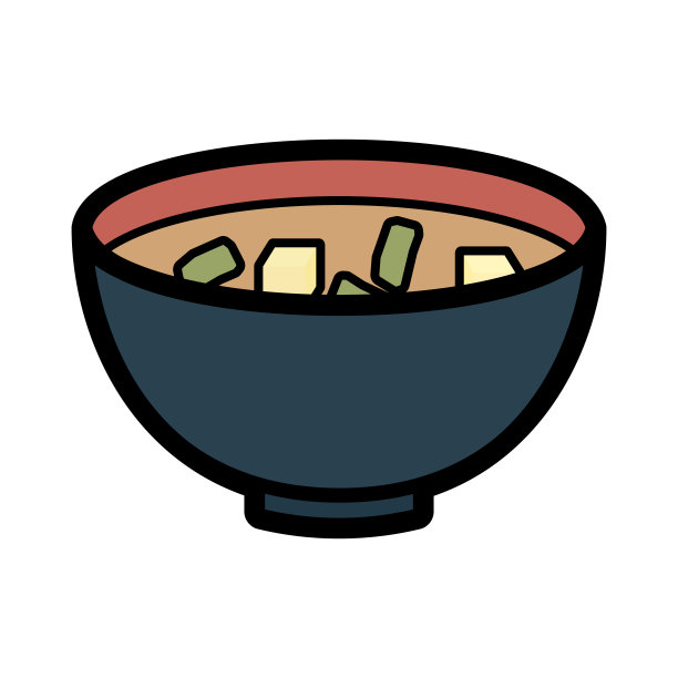 简单可爱的味噌汤剪辑艺术图片下载
